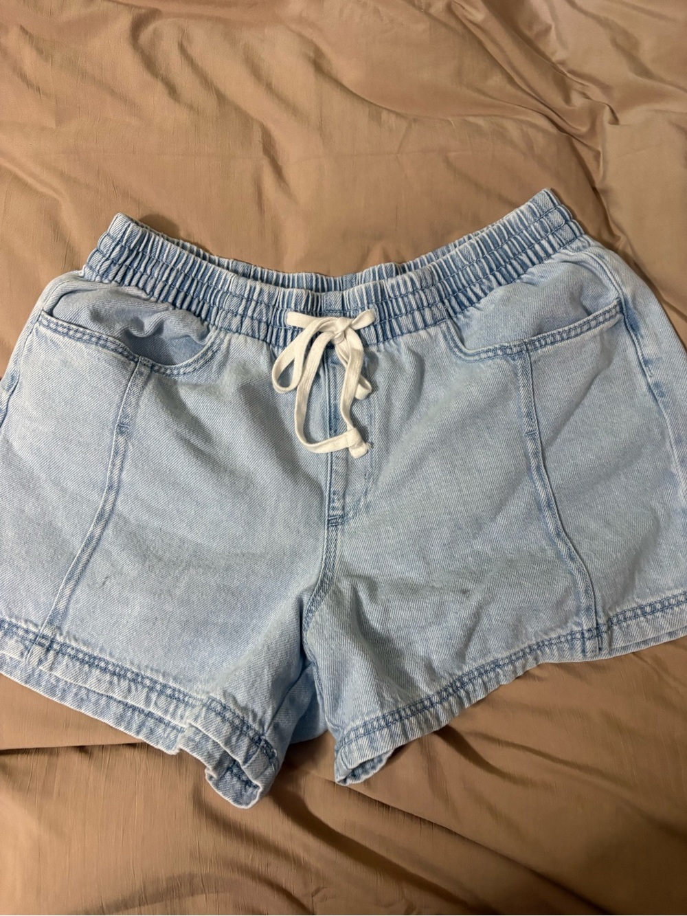 Universal Thread Light Blue Denim Drawstring Shorts